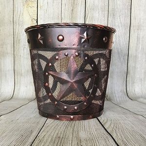 Western Star, Rope Trim Metal Wastebasket